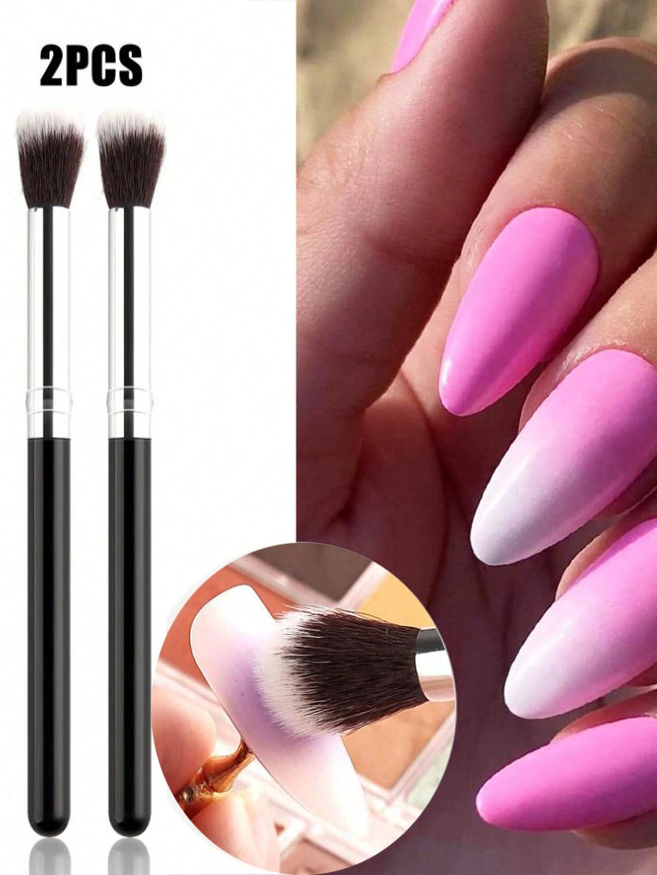 Group Head Brush - 2 buah Set kuas seni kuku