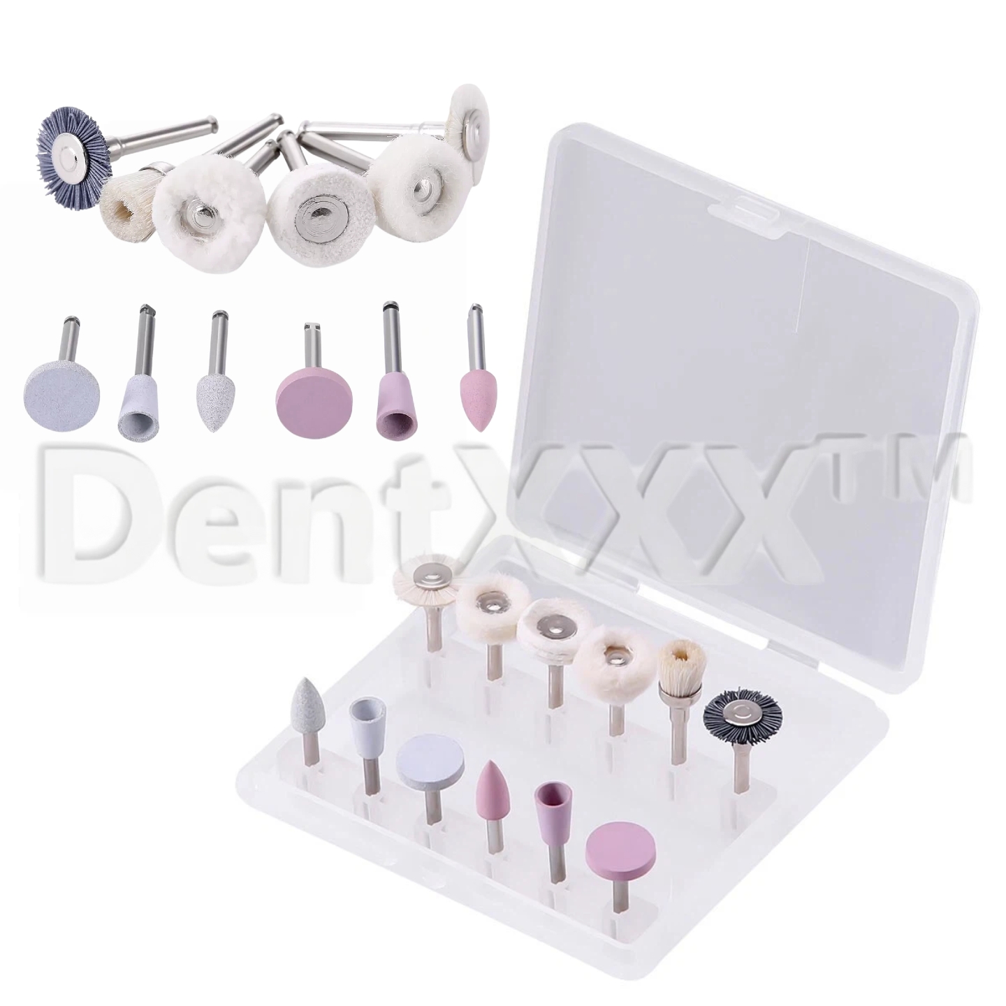 Group Head Brush - 12 Buah Kit Pemoles Komposit, Sikat