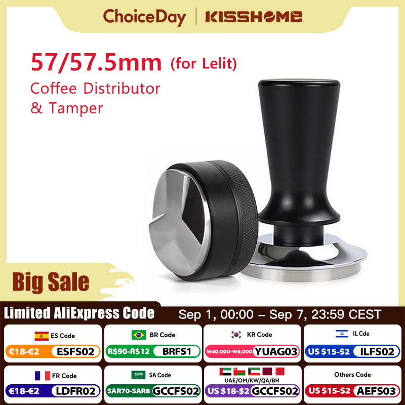Coffee Equipment Kit - Tamper kopi 57mm 57.5mm, tekanan konstan