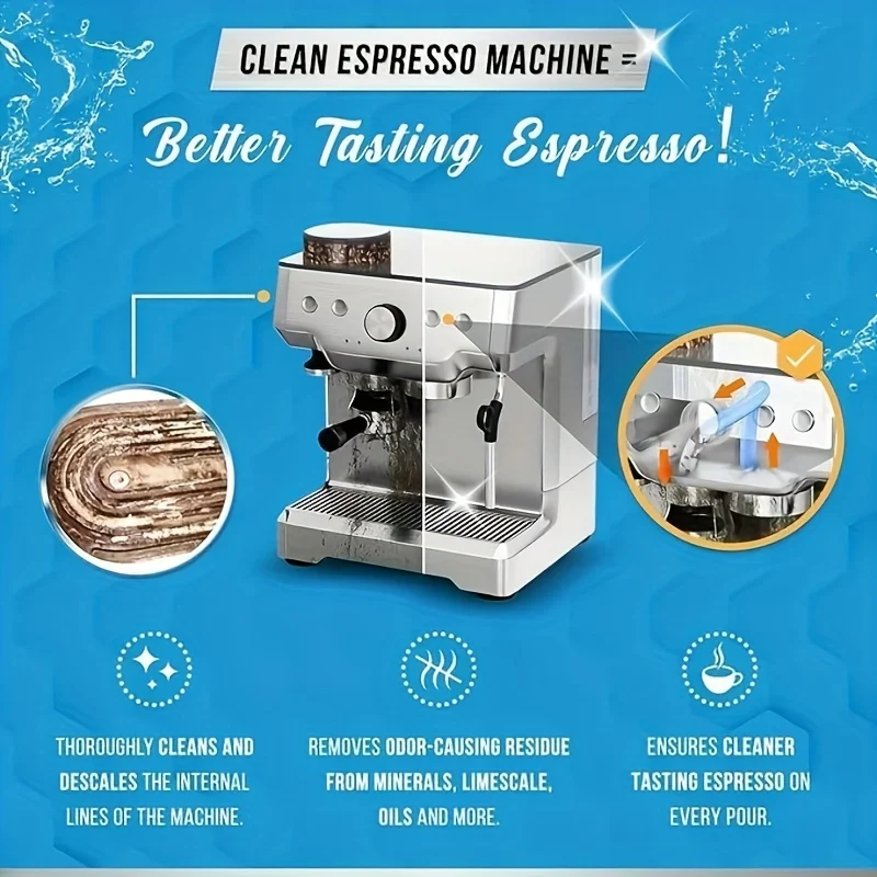 Backflush Tablet Cleaner - Tablet Pembersih Mesin Espresso, Solusi Penghilang