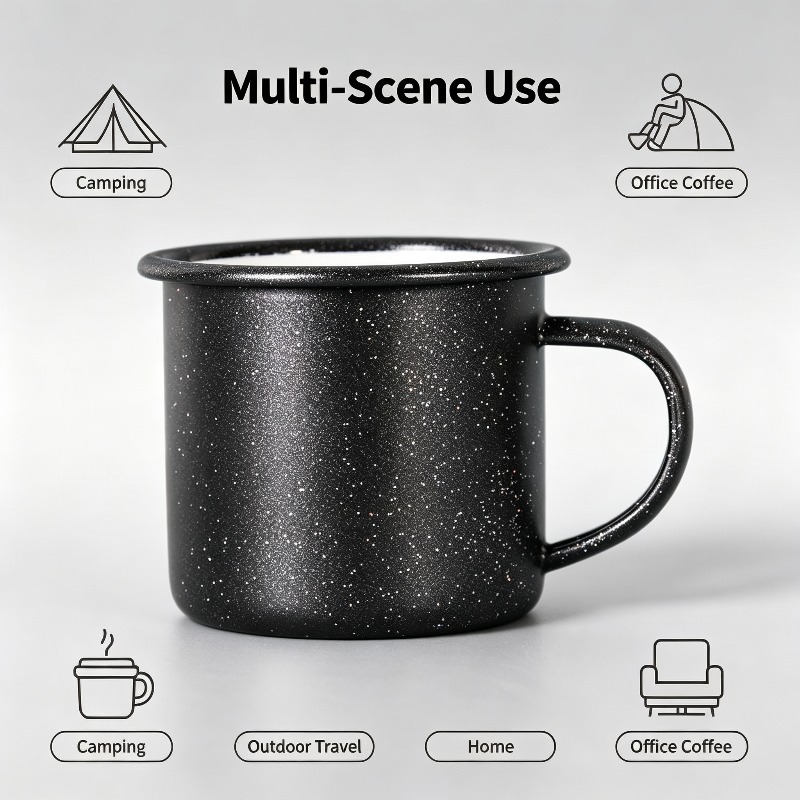 Mug Enamel Vintage dengan Moti - Coffee Equipment Home ulasan dan harga