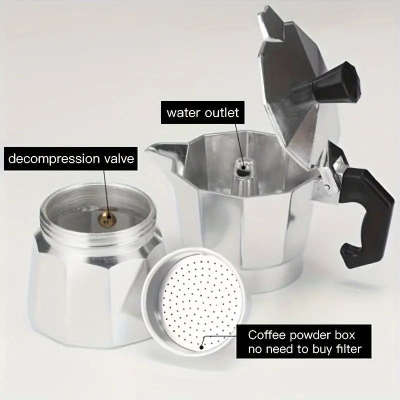 Moka Pot Aluminium Klasik 50-3 - Coffee Equipment Wdt ulasan dan harga